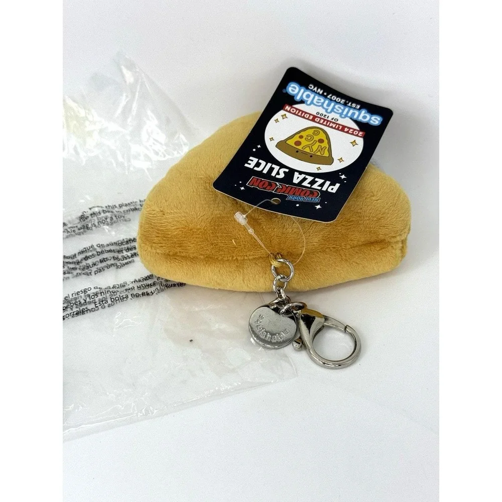 NYCC 2024 Squishable Pizza Slice Plush Keychain Limited Edition of 1200 NWT‎